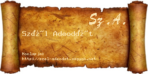 Szél Adeodát névjegykártya